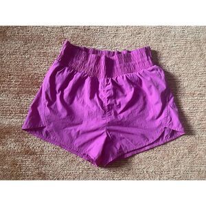 All In Motion Pink High Waist Lined Active Shorts Women’s S Zip Pocket